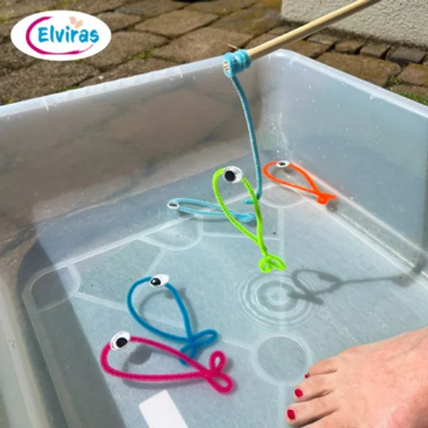 Fishing for objects in a tub of water