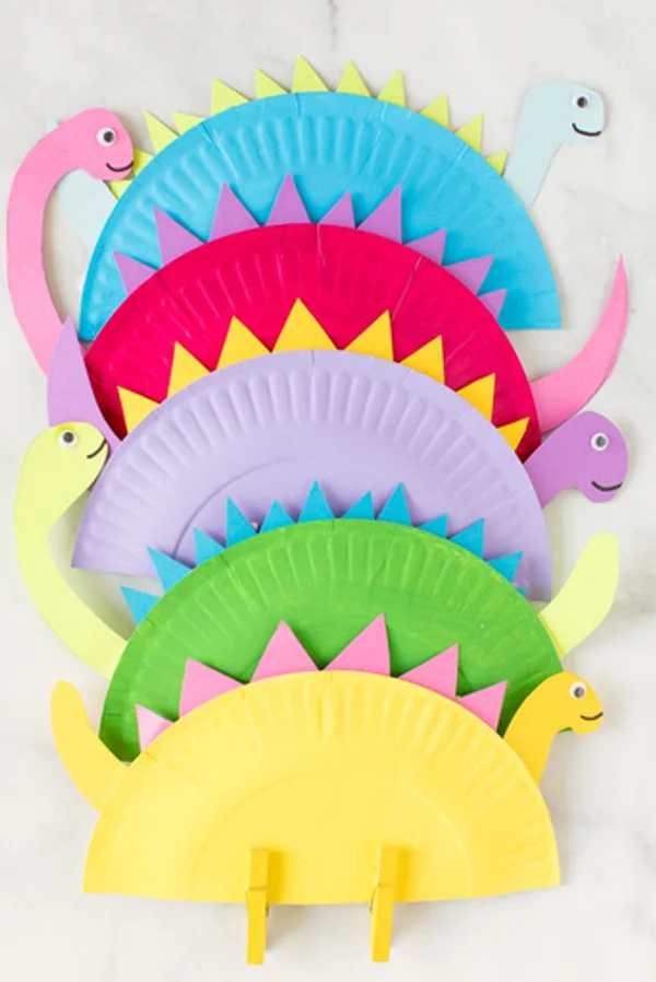 Paper plate dinosaur crafts